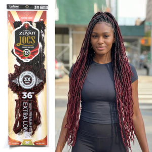 ZUVAN LOCS 3X BRAID Crochet Faux Locs 36 inches – Laflare USA