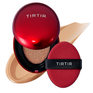 TIRTIR Mask Fit Red Cushion Foundation | Full coverage, Weightless, Skin fit, Satin Glow Finish, Korean cushion foundation | 0.63 Fl Oz