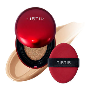 TIRTIR Mask Fit Red Cushion Foundation | Full coverage, Weightless, Skin fit, Satin Glow Finish, Korean cushion foundation | 0.63 Fl Oz