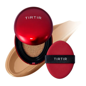 TIRTIR Mask Fit Red Cushion Foundation | Full coverage, Weightless, Skin fit, Satin Glow Finish, Korean cushion foundation | 0.63 Fl Oz