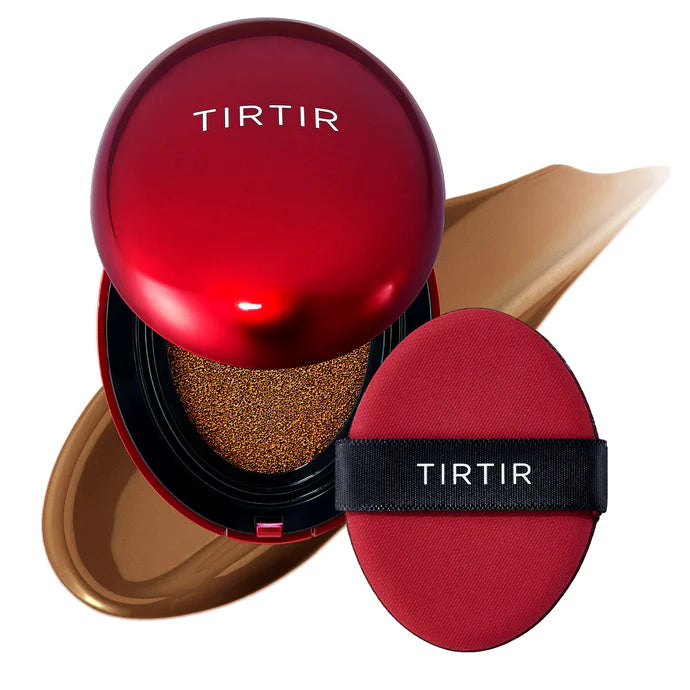 TIRTIR Mask Fit Red Cushion Foundation | Full coverage, Weightless, Skin fit, Satin Glow Finish, Korean cushion foundation | 0.63 Fl Oz