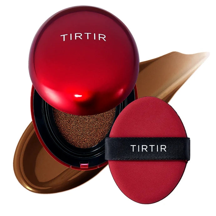 TIRTIR Mask Fit Red Cushion Foundation | Full coverage, Weightless, Skin fit, Satin Glow Finish, Korean cushion foundation | 0.63 Fl Oz