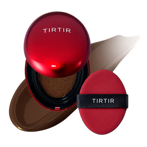 TIRTIR Mask Fit Red Cushion Foundation | Full coverage, Weightless, Skin fit, Satin Glow Finish, Korean cushion foundation | 0.63 Fl Oz