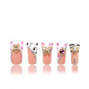 LOVFUL Rolling Luxe Handmade Reusable Full Cover Press on Nails H144