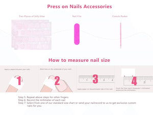 LOVFUL Rolling Luxe Handmade Reusable Full Cover Press on Nails H144