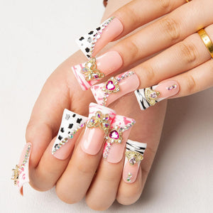 LOVFUL Rolling Luxe Handmade Reusable Full Cover Press on Nails H144