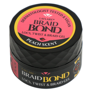 Braid Bond Gel Extreme Hold for Natural & Kids Hair, Vegan, Nourishing, Braiding Hair, Twist Hair, Travel Size (Peach)