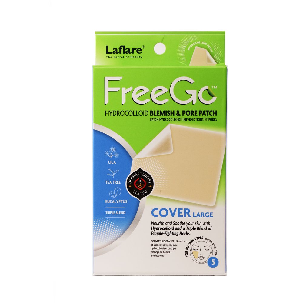 FreeGo Hydrocolloid Acne Patches for Face, Large Pimple Patches for Breakouts, Zit, Blemish Spot, Facial Stickers, Korean Pimple Patches