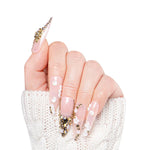 LOVFUL Blush Bloom Handmade Reusable Full Cover Press on Nails H228