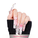 LOVFUL Gummy Bear Glam Handmade Reusable Full Cover Press on Nails H26