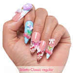 LOVFUL Secret Garden Handmade Reusable Full Cover Press on Nails H265