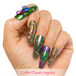 LOVFUL Chrome Couture Stellar Muse Handmade Reusable Full Cover Press on Nails H463