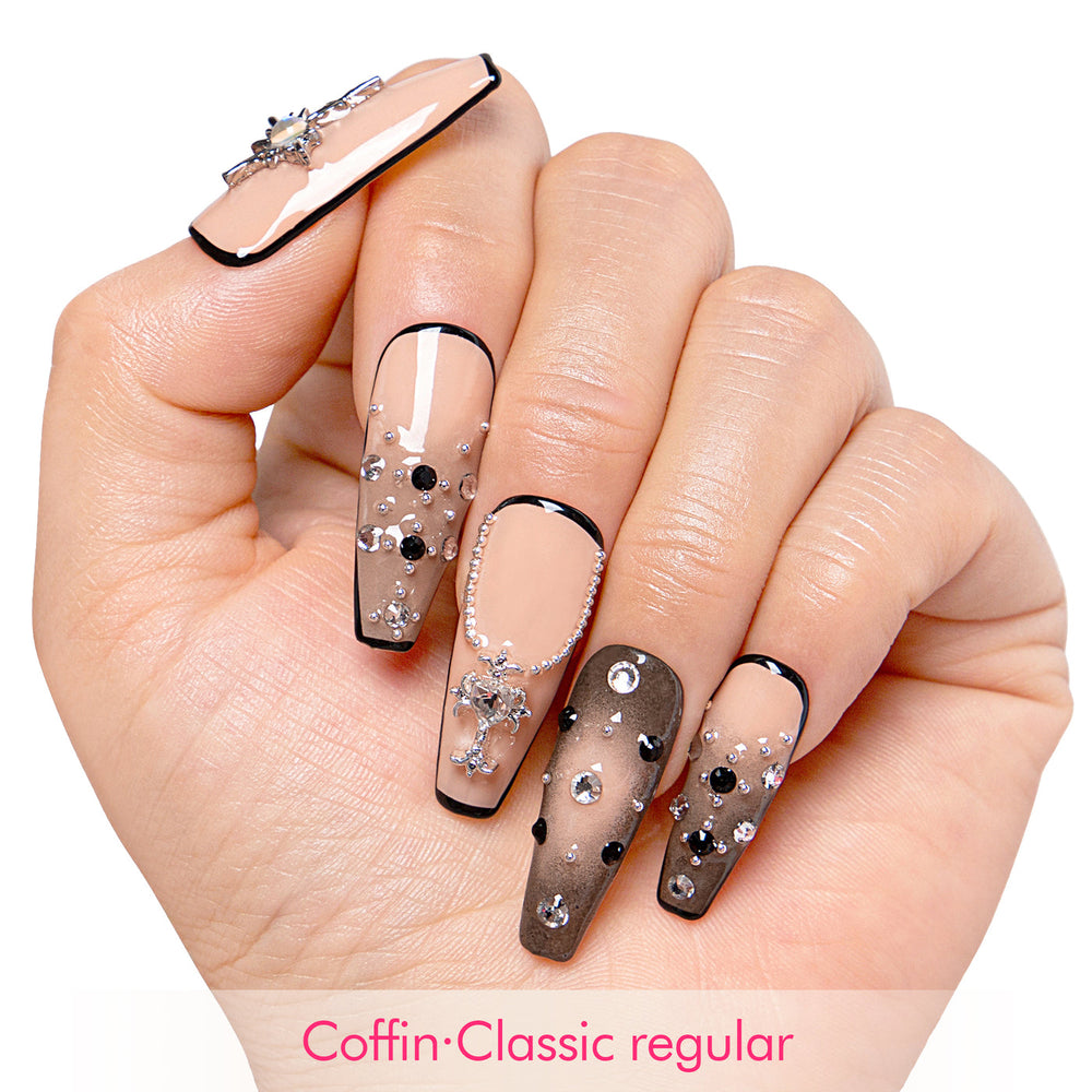 LOVFUL Handmade Reusable Full Cover Press on Nails H480