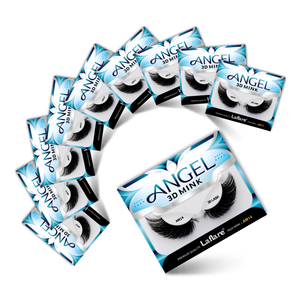 3D MINK ANGEL Eyelashes,10 Single Packs Luxury Synthetic False Eyelashes,16mm Dramatic Look Maximum Volume. Flare shape, Reusable Faux Lashes