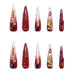 LOVFUL Dragon Flame Handmade Reusable Full Cover Press on Nails H190