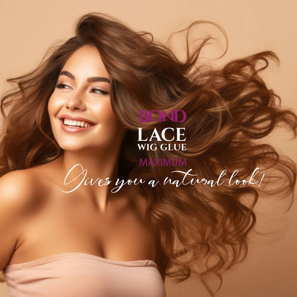 Lace Bond Wig Glue - Maximum Strength, Infused with Biotin, Vitamin A & E, Non-Toxic, Dries Clear.