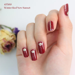 GEL NAIL STRIPS - 45500 Winter Red New Sunset