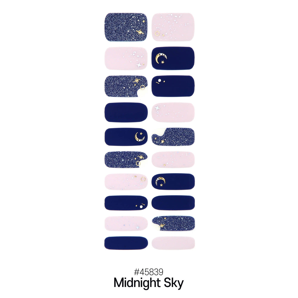 GEL NAIL STRIPS - 45839 Midnight Sky